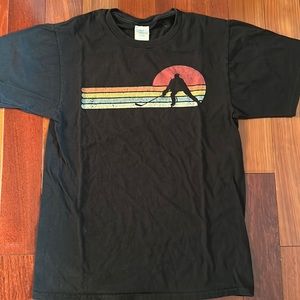 Black hockey tee. Size S.